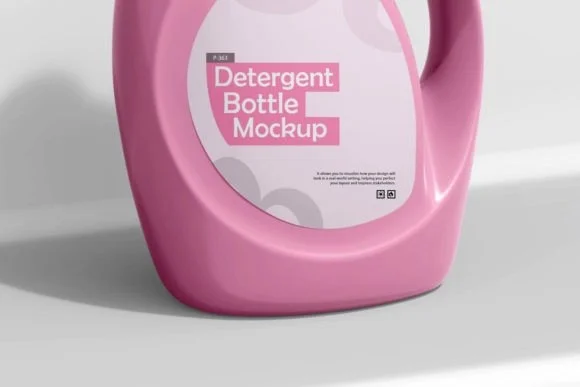 Detergent Plastic Bottle PSD Mockup 3