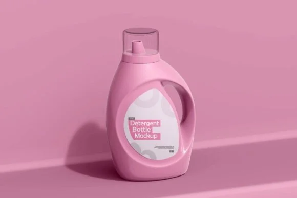 Detergent Plastic Bottle PSD Mockup 5