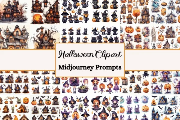 Halloween Clipart-Midjourney Prompts 3