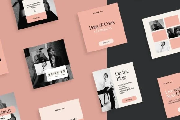 Pink Social Media Template 4