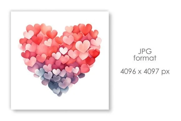 Valentines Heart PNG Clipart Sublimation 5