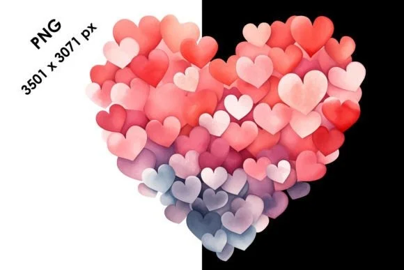 Valentines Heart PNG Clipart Sublimation 3