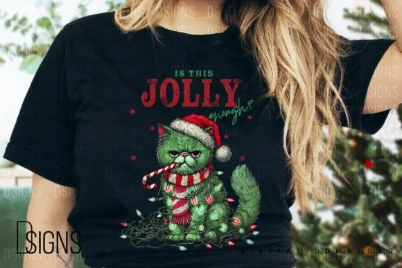 Vintage Christmas Funny Cat Sublimation 3