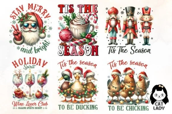 Vintage Christmas Sublimation Quotes 2