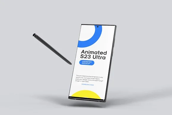 5 Animated S23 Ultra Mockup Set