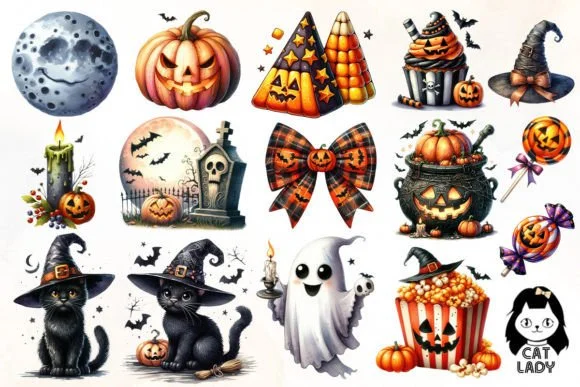Cute Halloween Sublimation Clipart 2